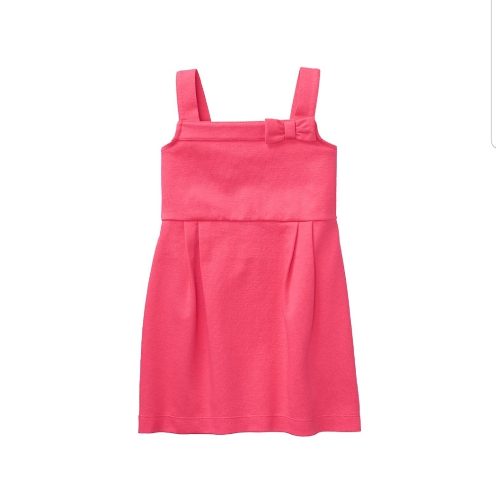 Janie and Jack Ponte Pink Bow Dress
